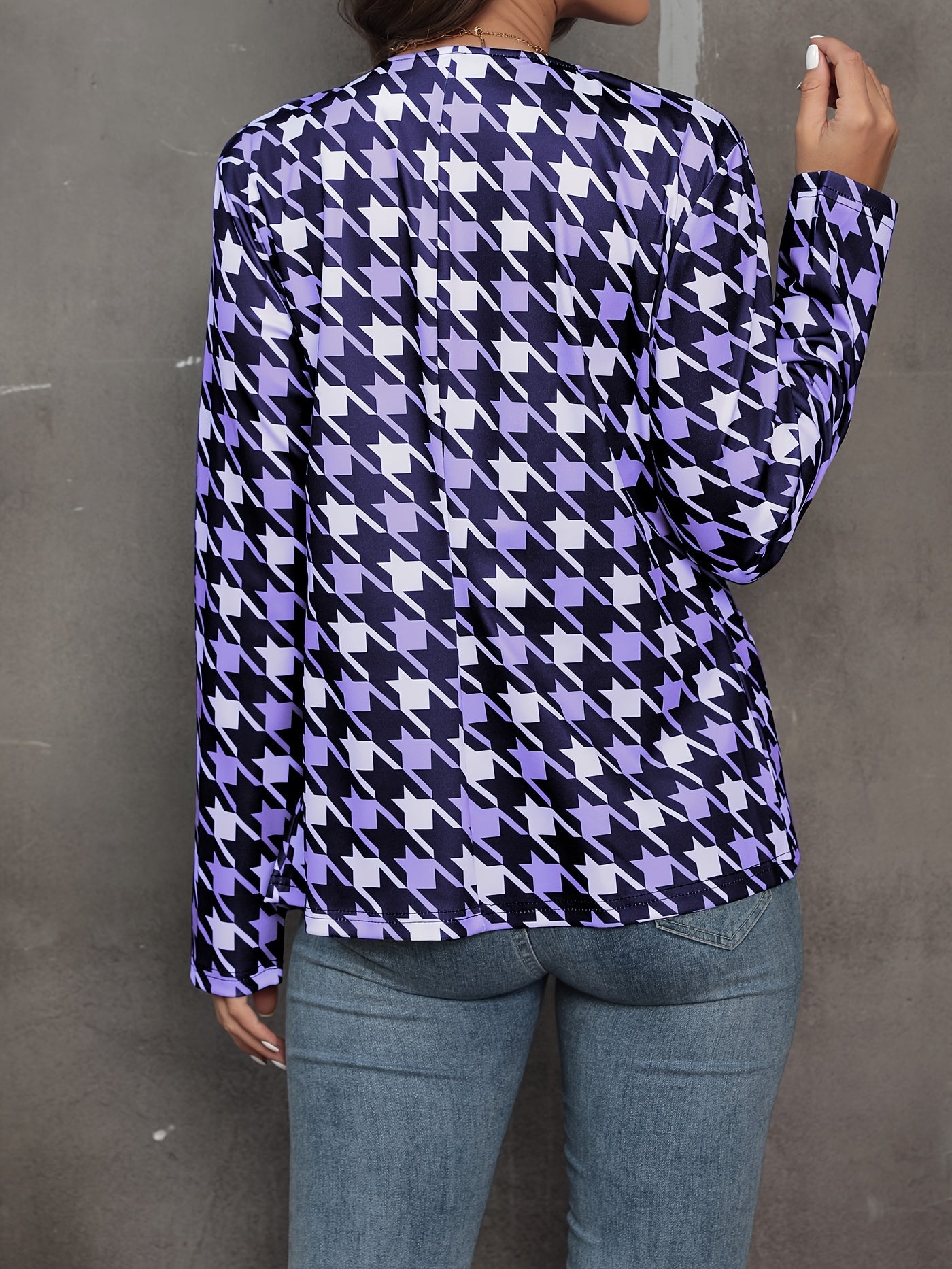 Sophie - Elegante Damesblazer met Pied-de-poule Print